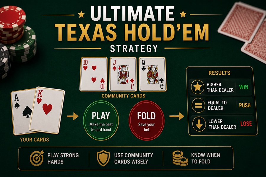 Ultimate Texas Hold’em Strategy: The 4x, 2x, 1x Playbook